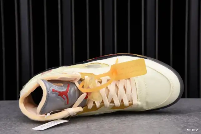 Cheap TBK Retro OFF-WHITE Jordan 5 DH8565-100 Sail 0422